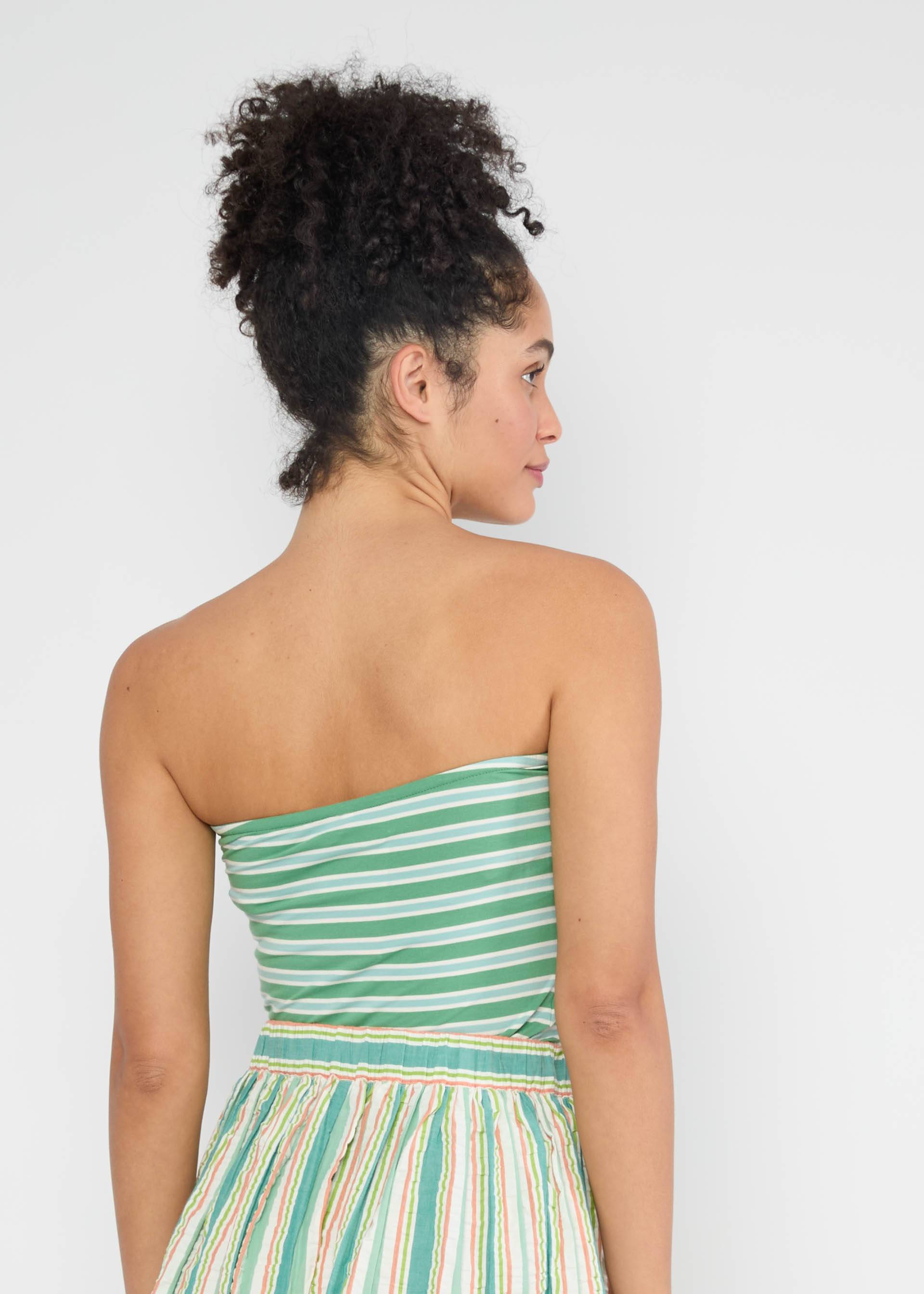 Tube Top Summertime Tube, caravan stripes green, Shirts, Grün
