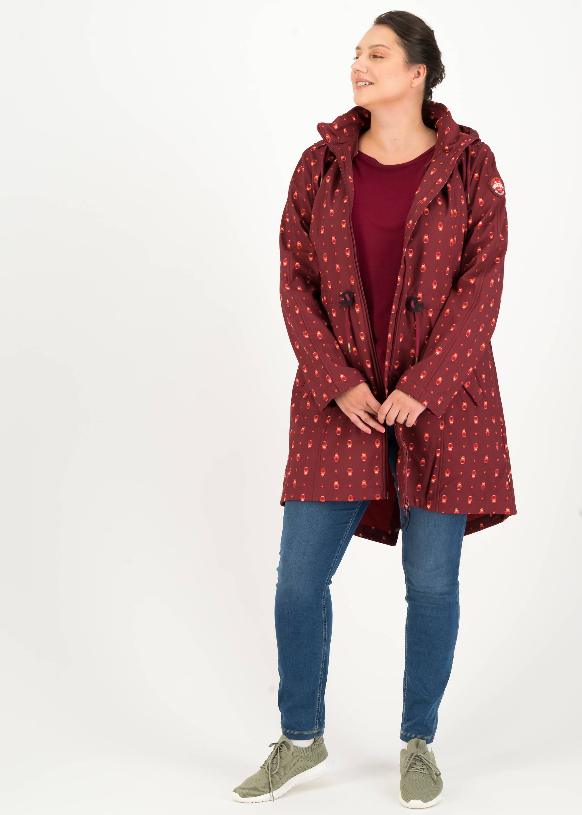 Soft Shell Jacket swallowtail promenade, miss matroschka, Jackets & Coats, Red