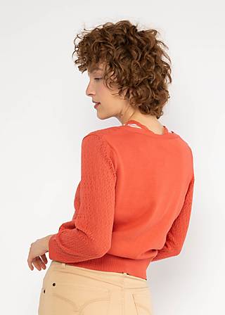 Cardigan Sweet Petite, terra-cotta crimson red, Cardigans, Rot