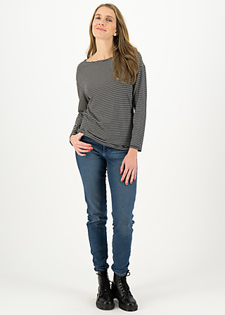 Longsleeve sweet sailorette, after dark stripes, Shirts, Schwarz