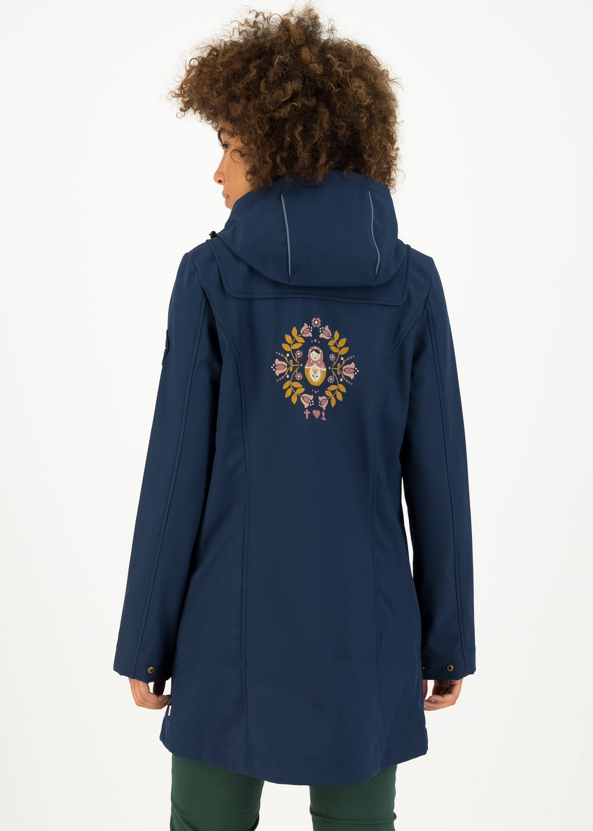 Softshelljacke wild weather long anorak, big mama, Jacken & M&auml;ntel, Blau