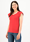 Top Charming V Neck, miss kiss, Tops, Red