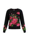 Knitted Jumper Cosy Storyteller, sea of roses, Knitted Jumpers & Cardigans, Black