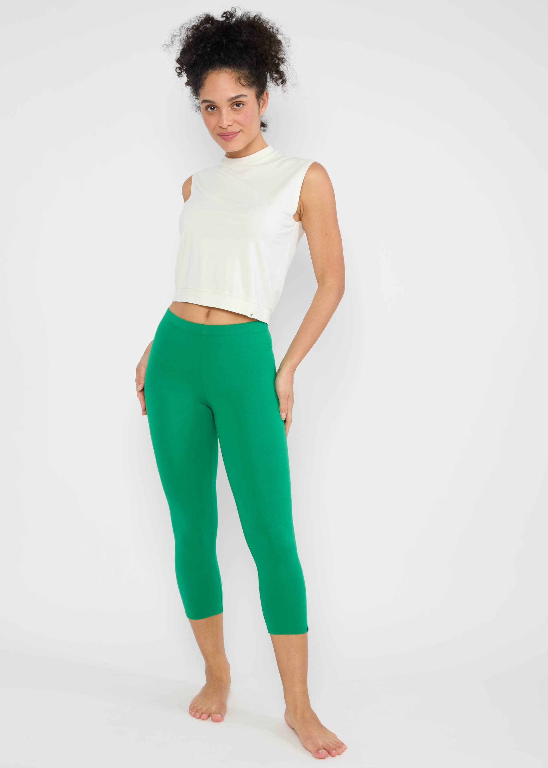 Capri Leggings Cropped Laune Legs, little mantis green, Leggings, Green