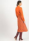 Midi Skirt Flowtime, retro rainbow check, Skirts, Orange