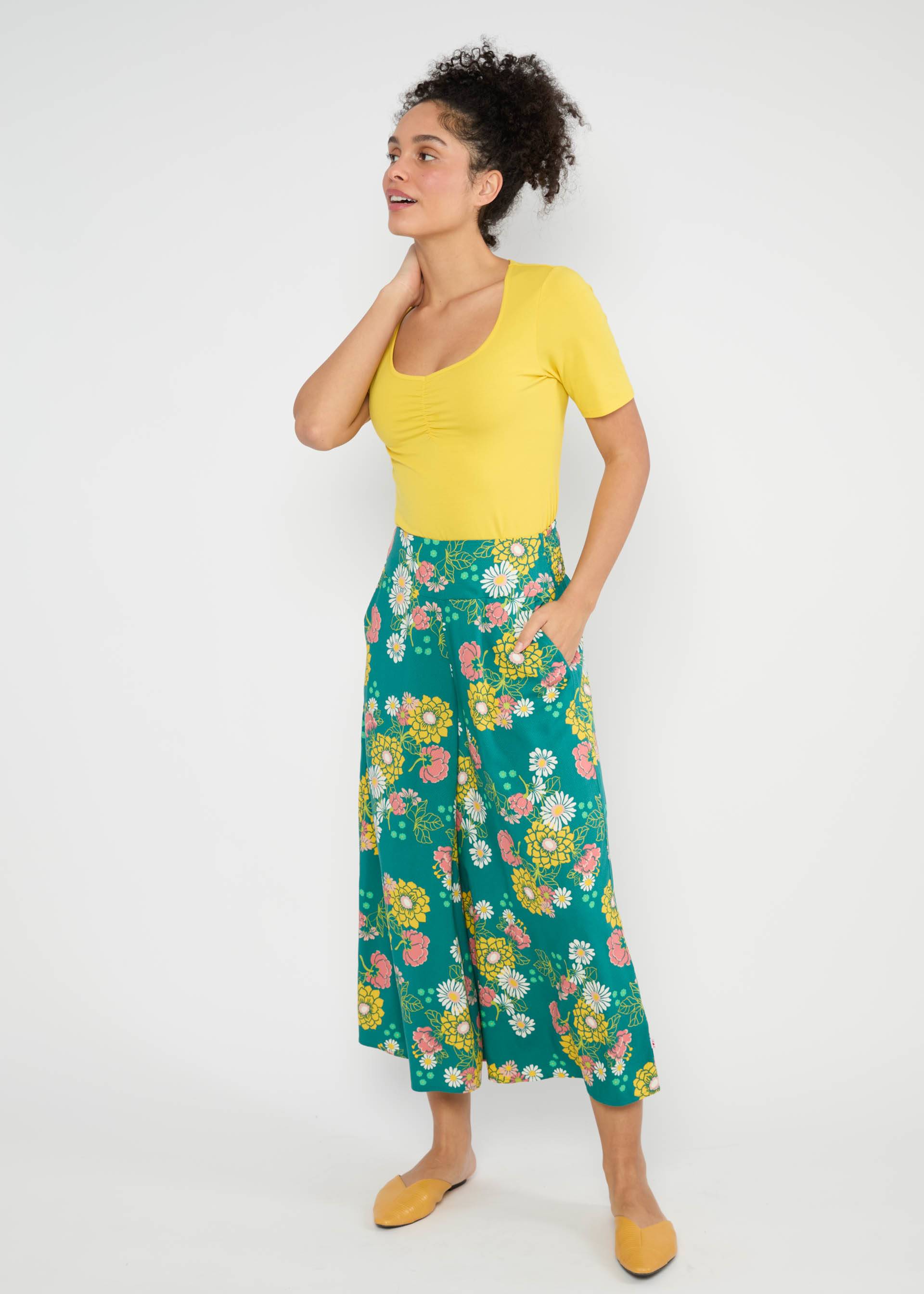 Culotte In Full Bloom, eternal flower dance, Hosen, Grün