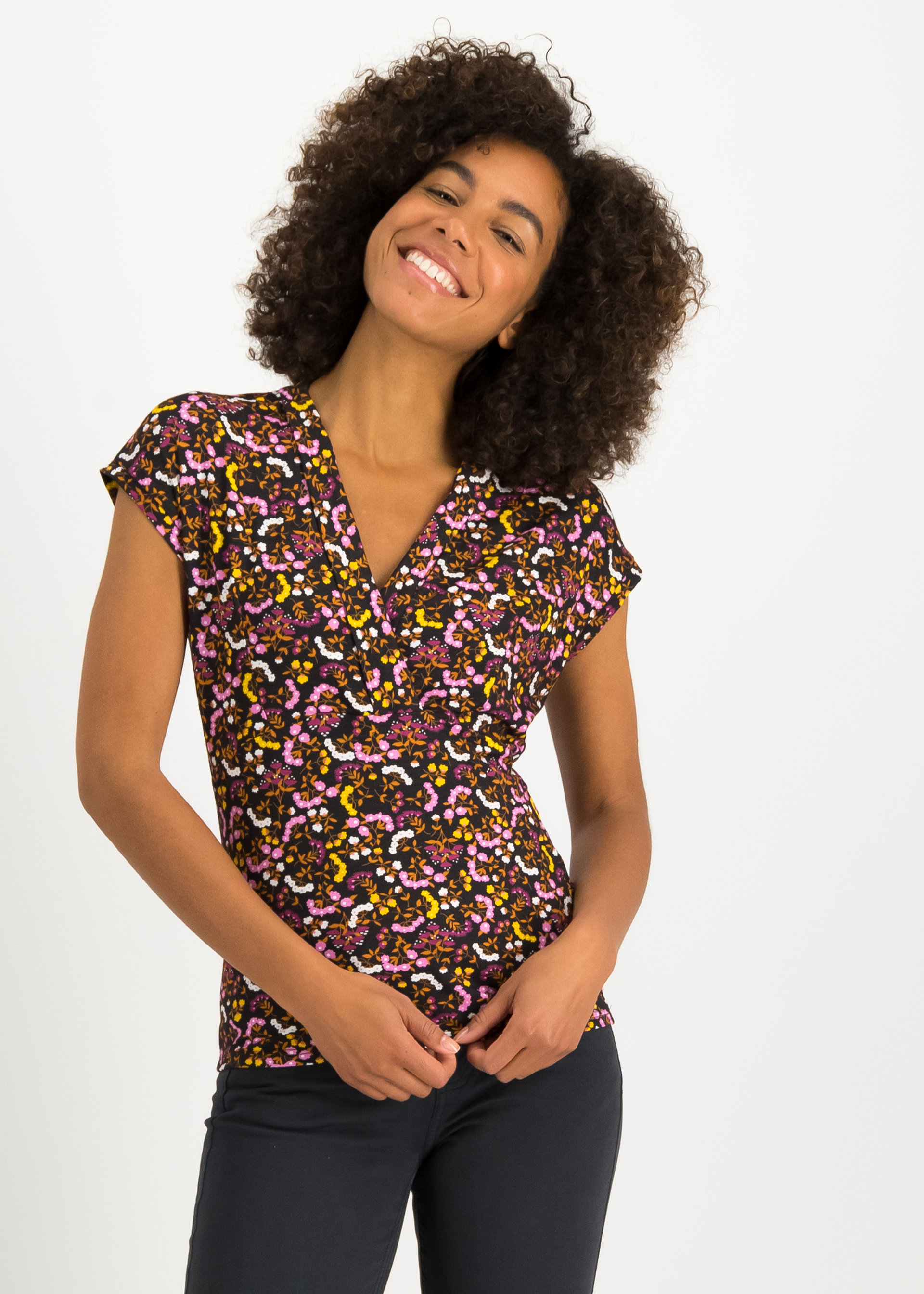 Top Mon Cher Cache-Cœur, honey bloom, Tops, Black