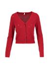 Cardigan save the world, red apple pie, Knitted Jumpers & Cardigans, Red