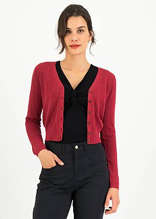 Cardigan Save the World, love me heart dots, Strickpullover & Cardigans, Rot