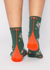 Cotton socks sensational steps, flower feet, Socks, Green