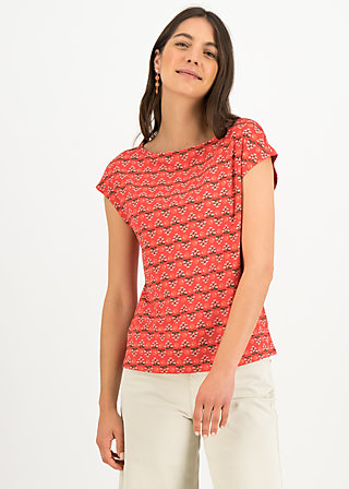 T-Shirt Breezy Flowgirl, frutto paradiso, Tops, Red