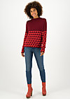 Strickpullover long turtle, knit red apple, Strickpullover & Cardigans, Rot