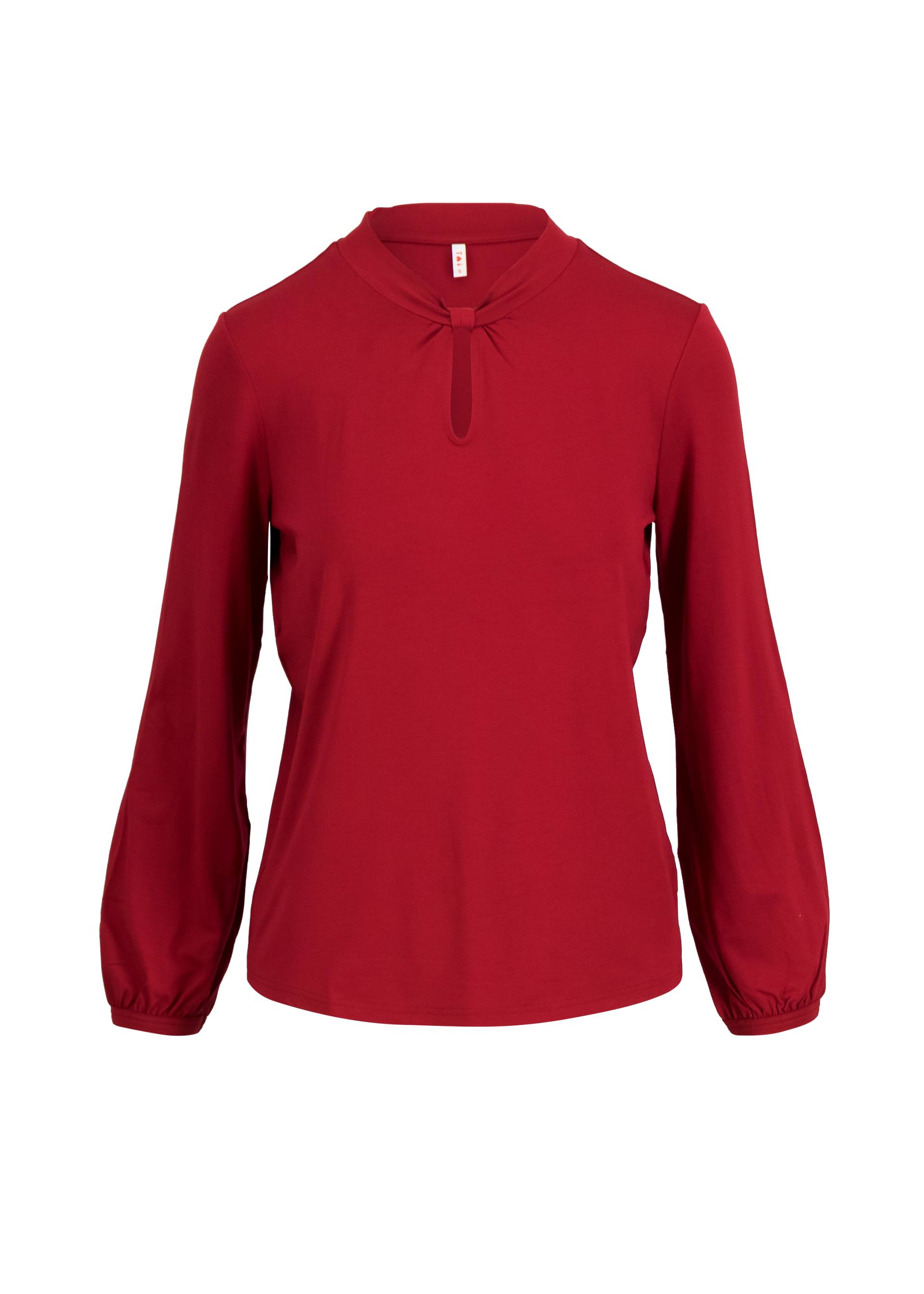 Longsleeve Oh my Knot, enchanted red, Blusen & Tuniken, Rot