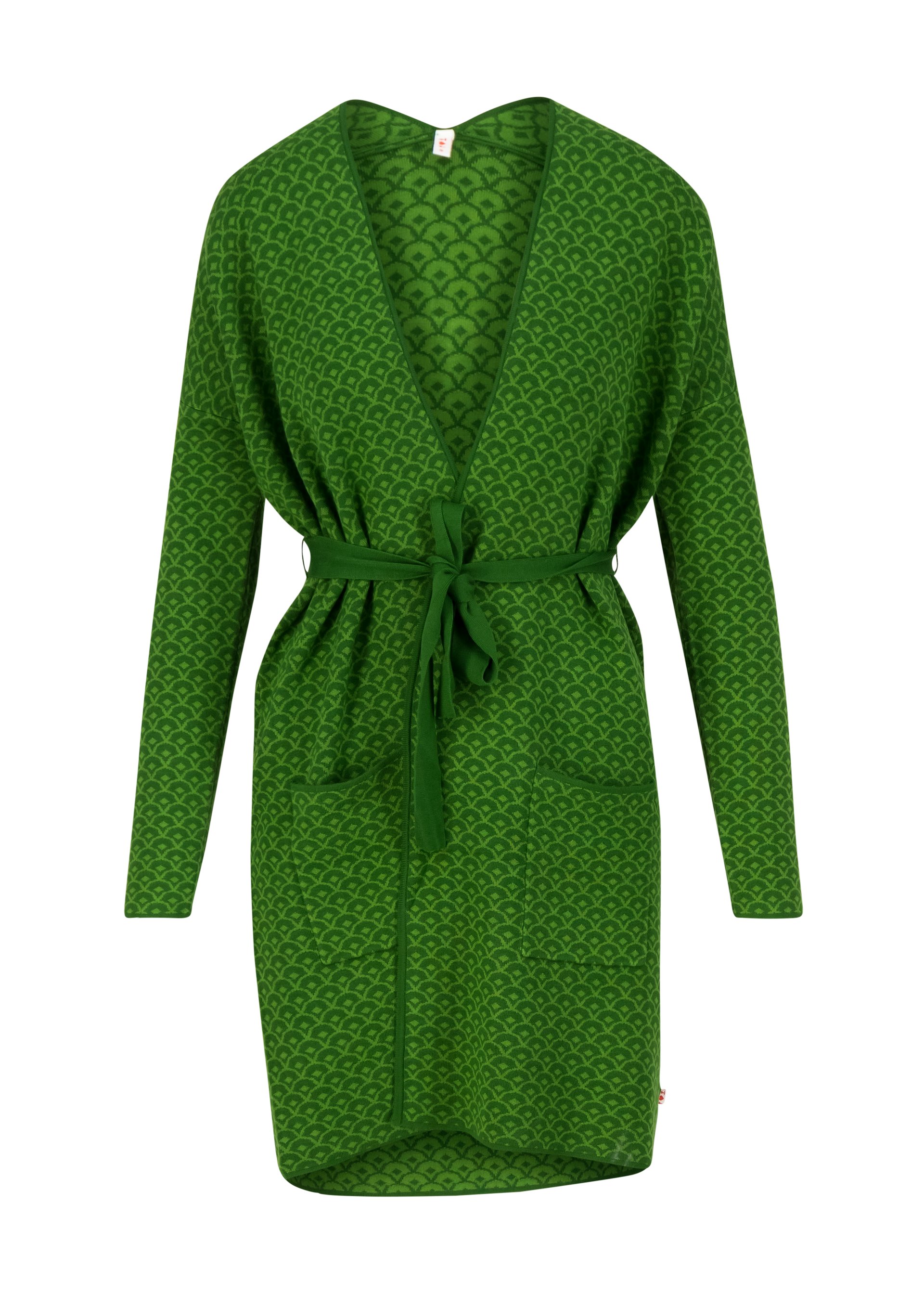 Lange Strickjacke rendez-vous with myself, green plume, Strickpullover & Cardigans, Grün