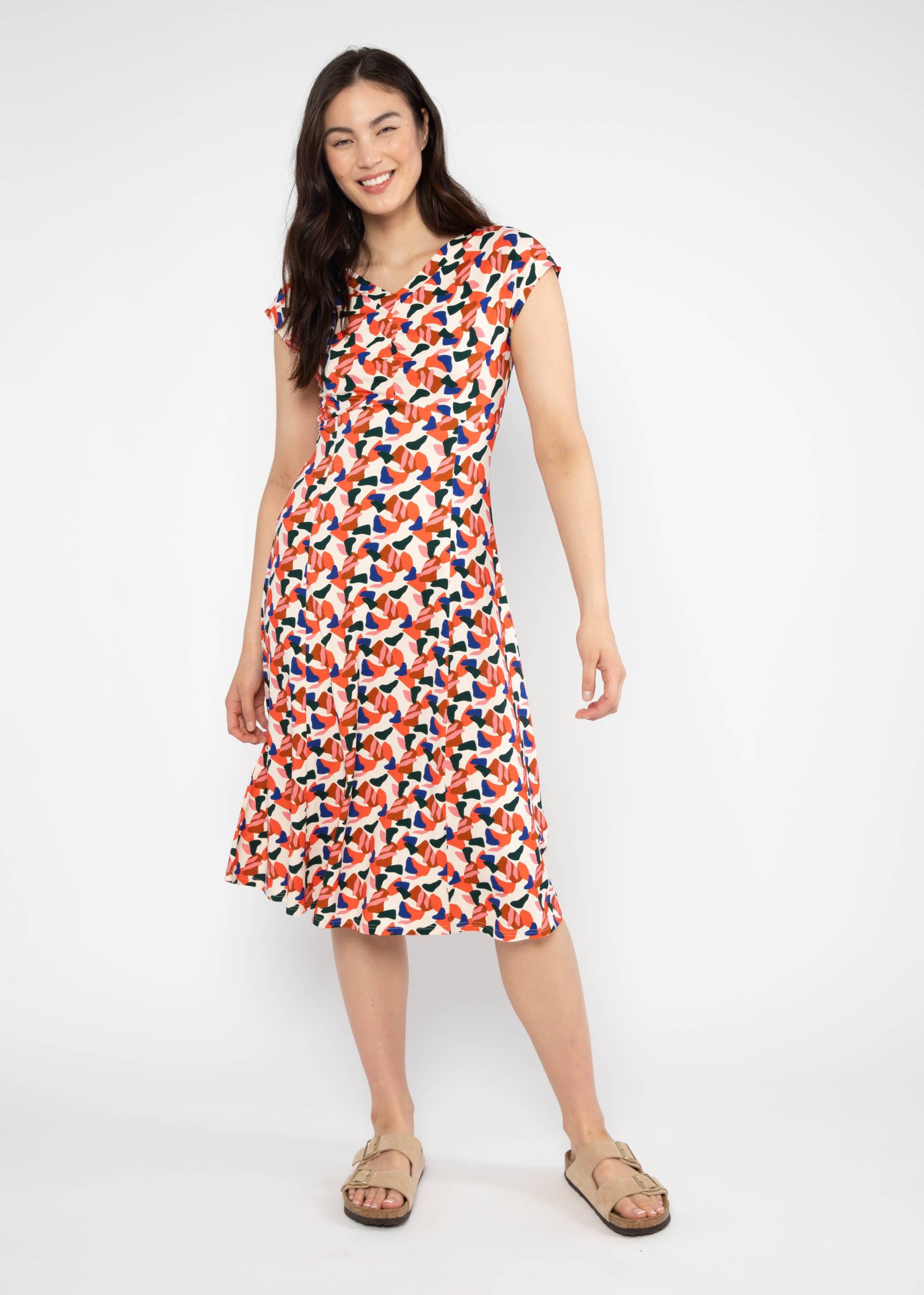 Midi Dress Mothers Arms, stones of heat, Dresses, Orange