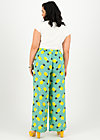 Summer Pants lady flatterby, pineapple party, Trousers, Turquoise