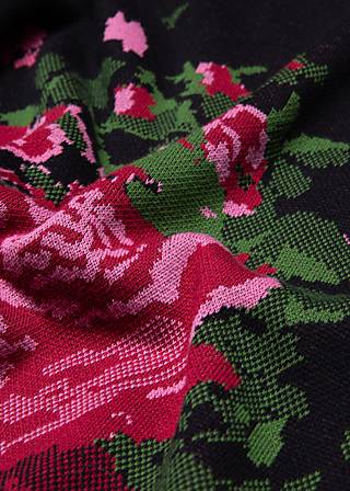 Strickpullover Cosy Storyteller, sea of roses, Strickpullover, Schwarz