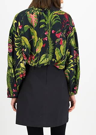 Tie Neck Blouse Folkloristic Fairy, botanical bohemians, Blouses & Tunics, Black