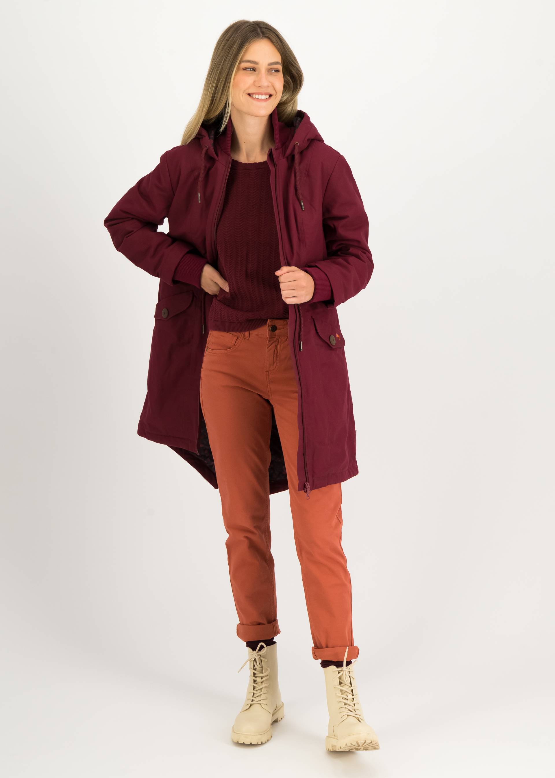 Wintermantel High end Simplicity, dusk red, Jacken & Mäntel, Rot