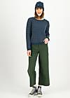 Trousers High Waist Culotte, leafy green , Trousers, Green