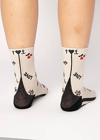 Cotton socks Sensational  Steps, just a little crush, Socks, White
