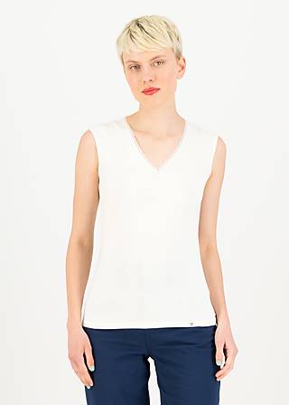 Sleeveless Top Let Love Rule, pure soul white, Shirts, White