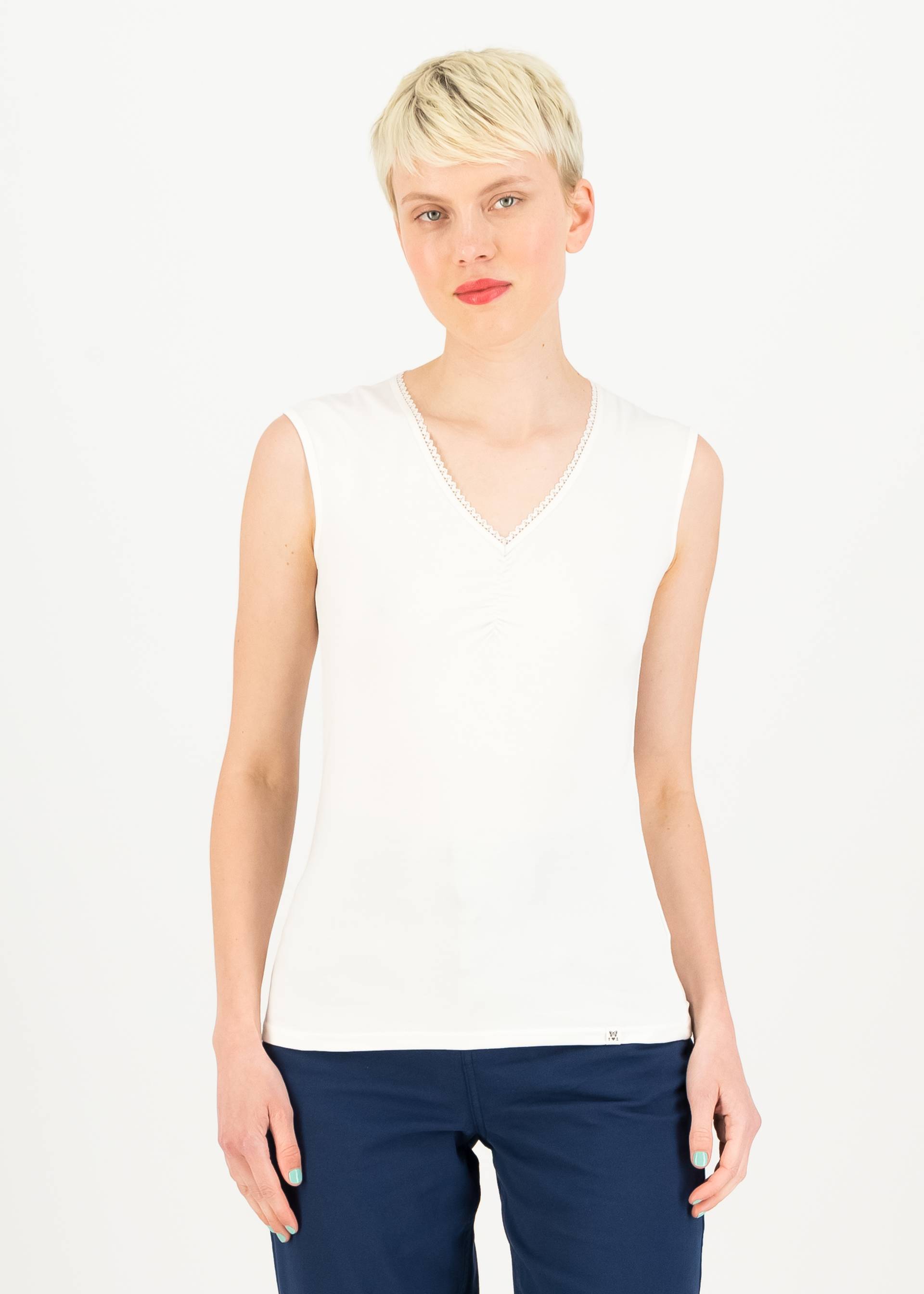 Sleeveless Top Let Love Rule, pure soul white, Tops, White