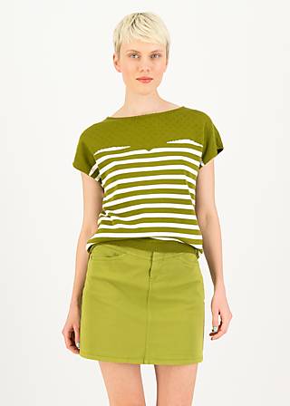 Strickoberteil New Wave Pinup, inky green stripe, Shirts, Grün