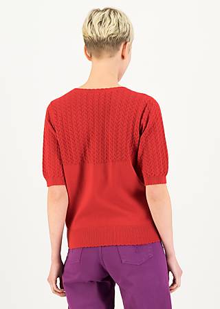 Strickpullover Pretty Preppy Crewneck, red pigtail knit, Strickpullover, Rot