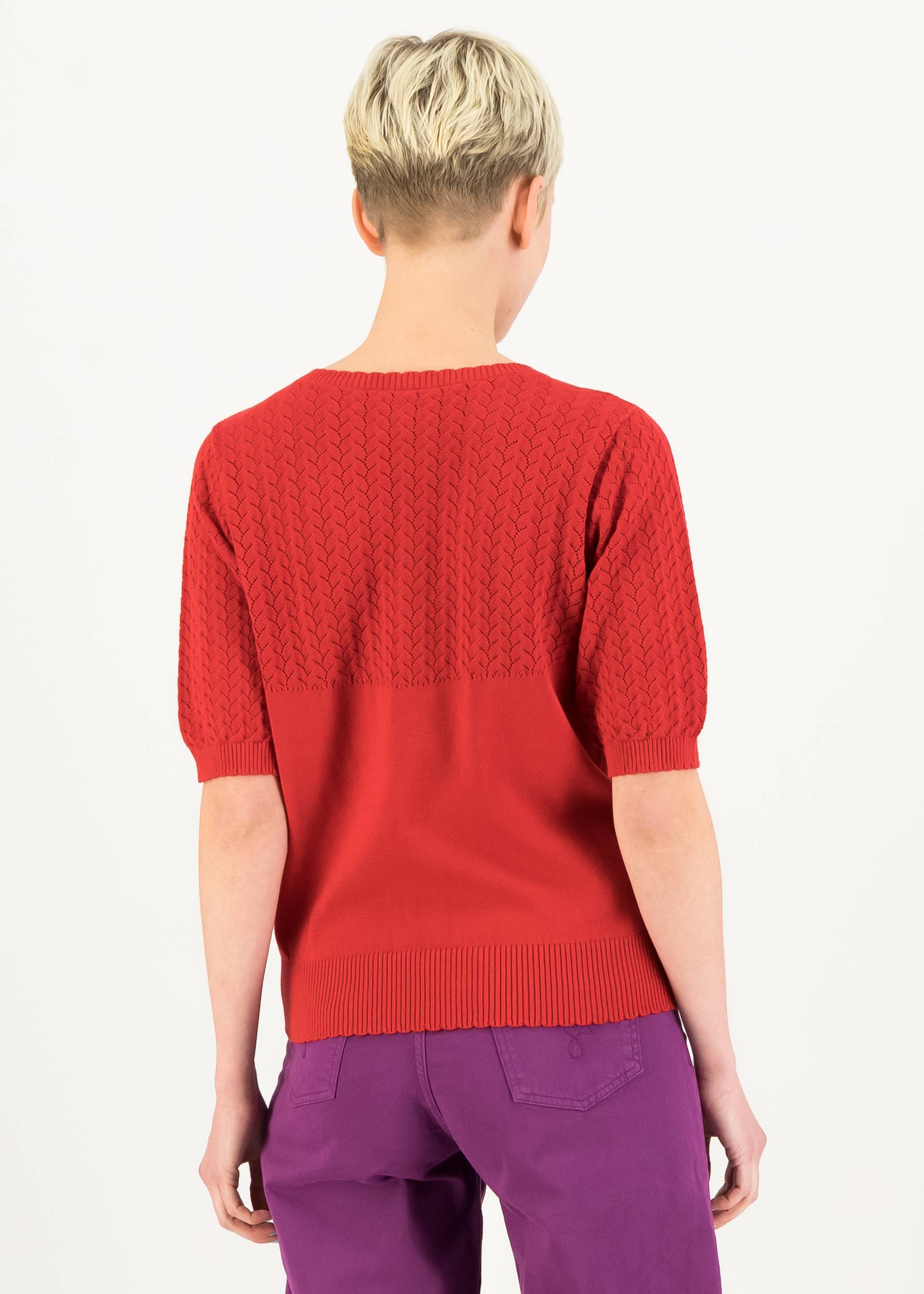 Strickpullover Pretty Preppy Crewneck, red pigtail knit, Strickpullover, Rot