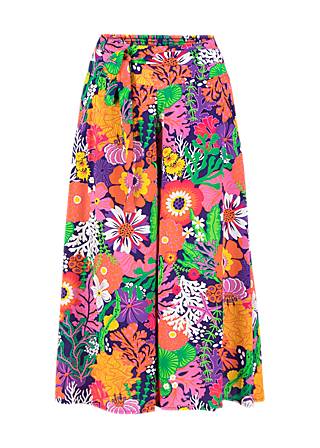 Summer Pants Flotte Culottes, coral flower, Trousers, Purple