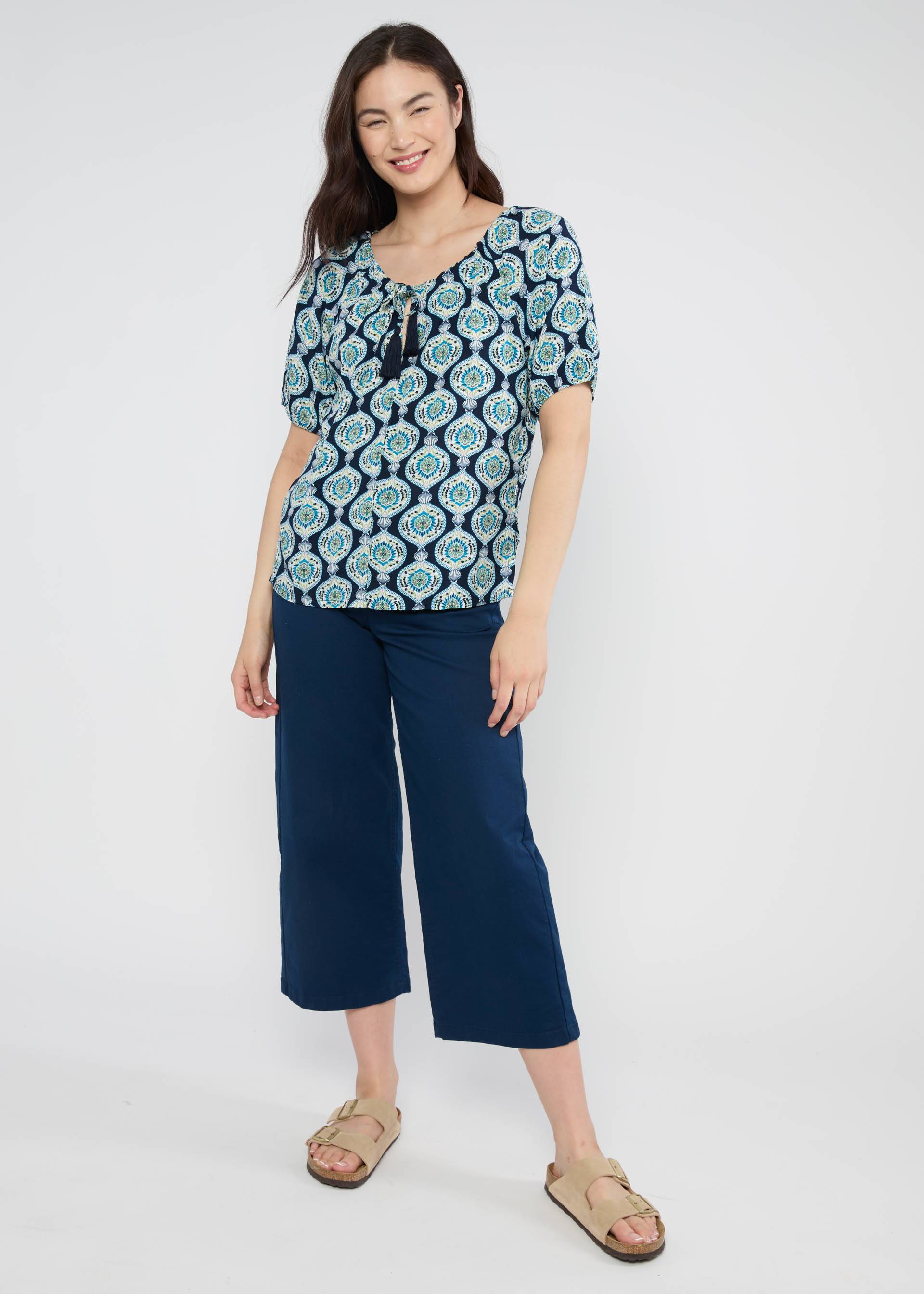 Sommerbluse Magic Maiden, romantic shell mosaic, Shirts, Blau