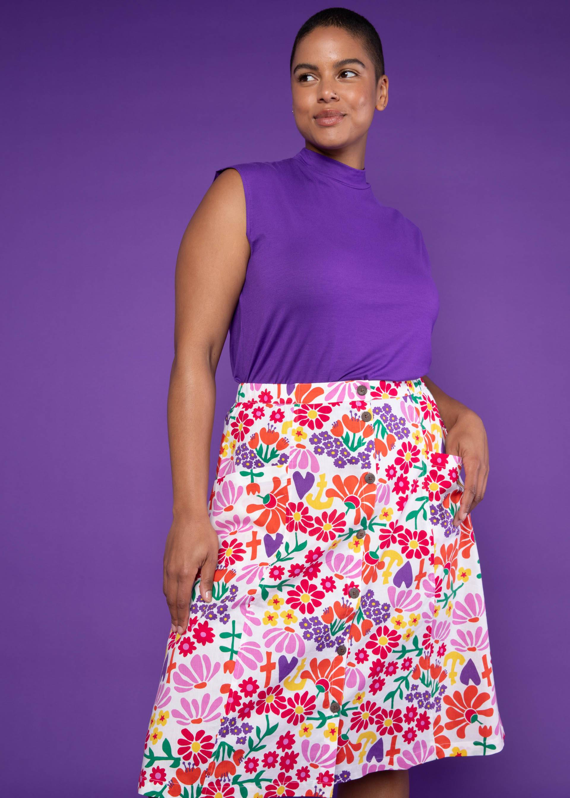 Sommerrock Clockwork Vintage, flower market, Röcke, Weiß