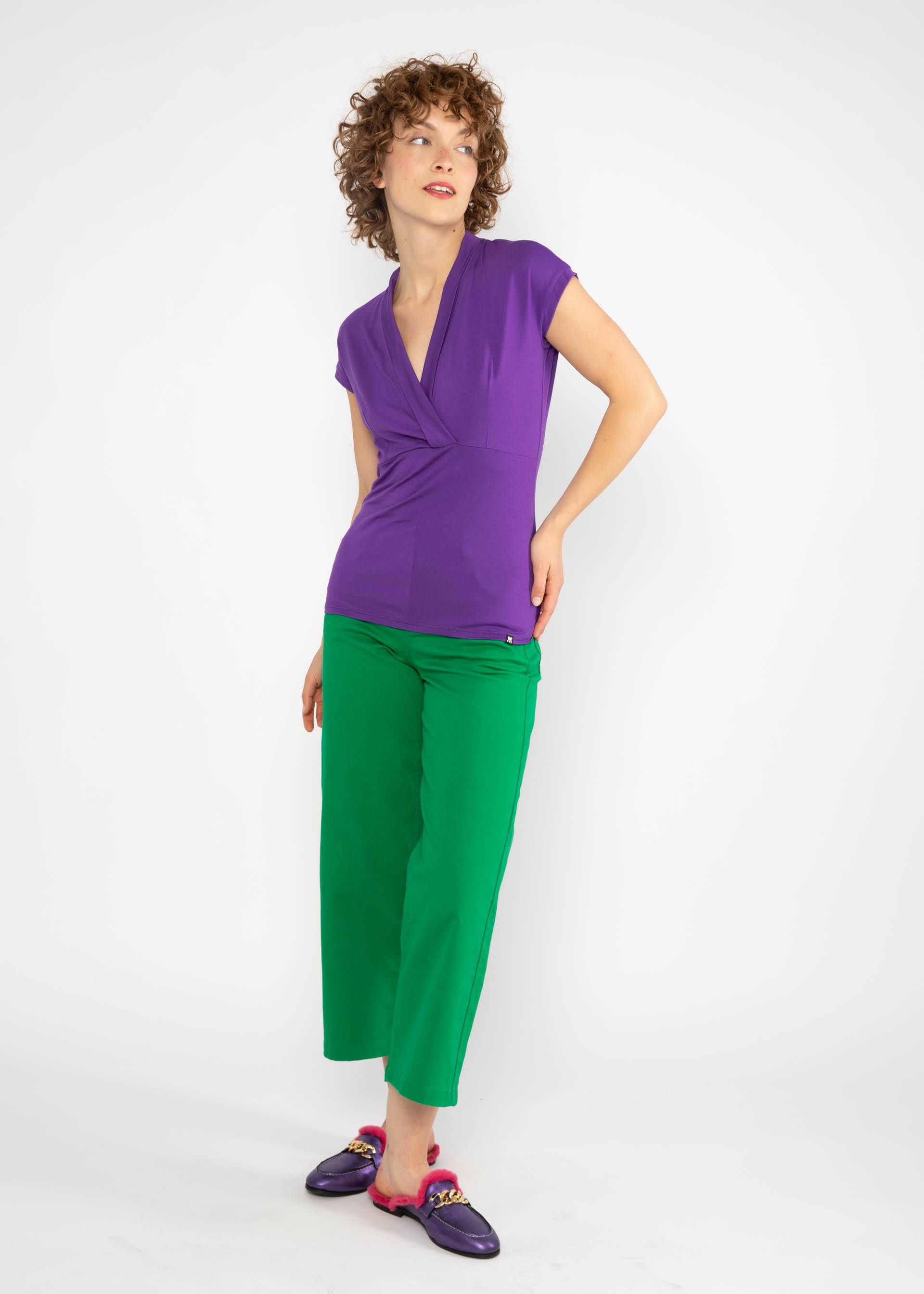 Top Mon Cher Cache-Cœur, bold grape lilac, Tops, Purple