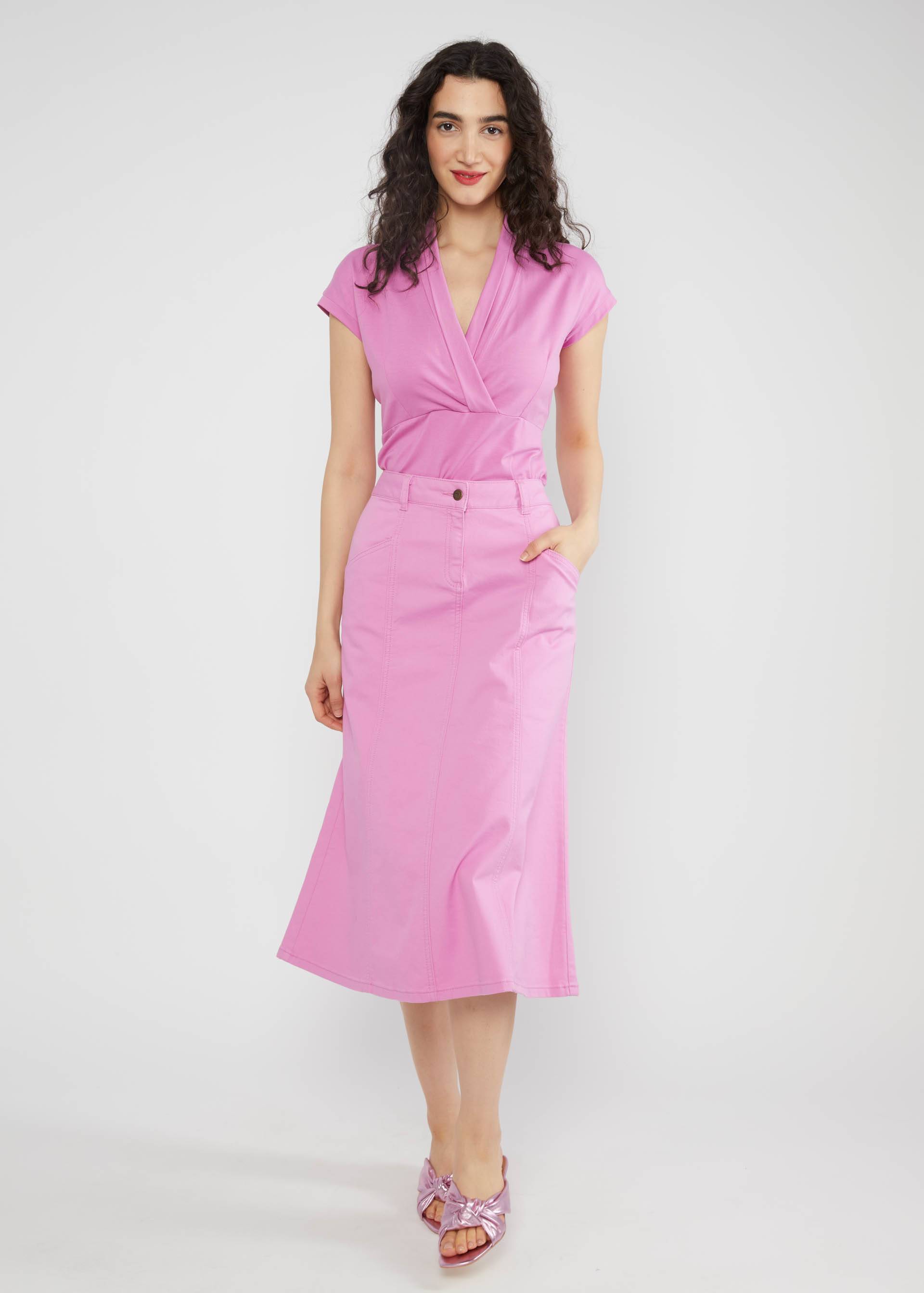 Top Mon Cher Cache-Cœur, cotton candy mauve, Tops, Pink