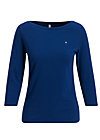 Jersey Top logo 3/4 sleeve, back to blue, Shirts, Blue