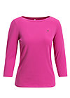Jersey Top logo 3/4 sleeve, back to pink, Shirts, Pink