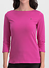 Jersey Top logo 3/4 sleeve, back to pink, Shirts, Pink