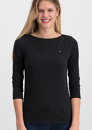Jerseyshirt logo 3/4 sleeve, back to black, Shirts, Schwarz
