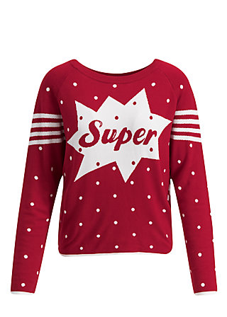 Jumper space safari, super red dot, Knitted Jumpers & Cardigans, Red