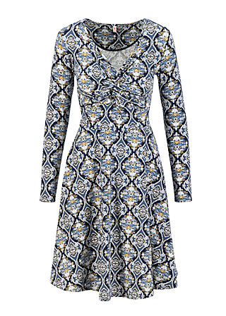 Jersey Dress cold days hot knot, silky snowflower, Dresses, Blue