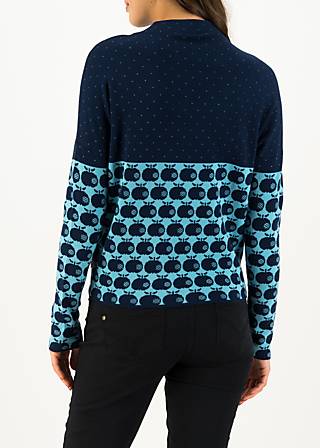 Knitted Jumper long turtle, knit blue apple, Knitted Jumpers, Blue