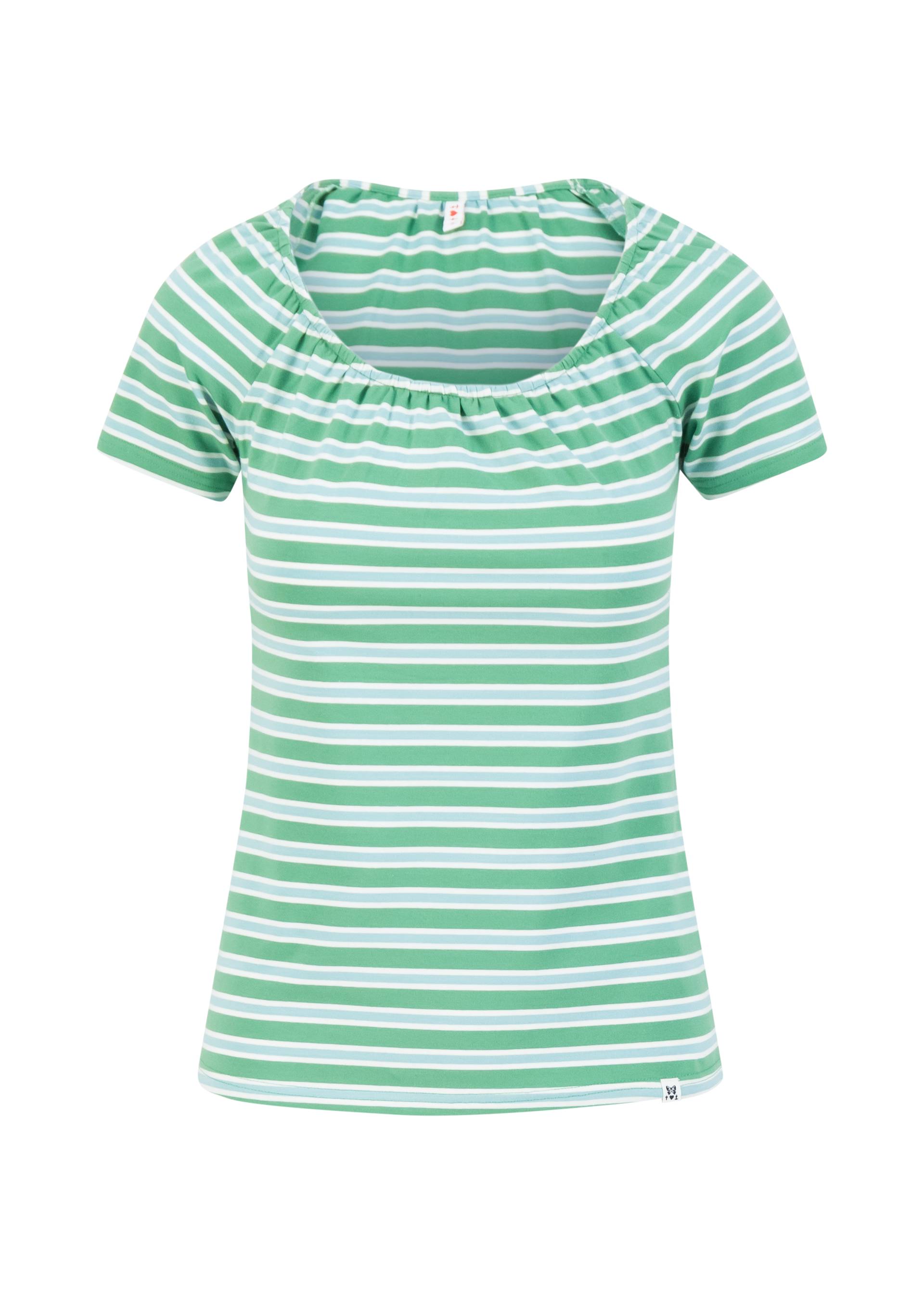 T-Shirt Vintage Heart, caravan stripes green, Shirts, Grün