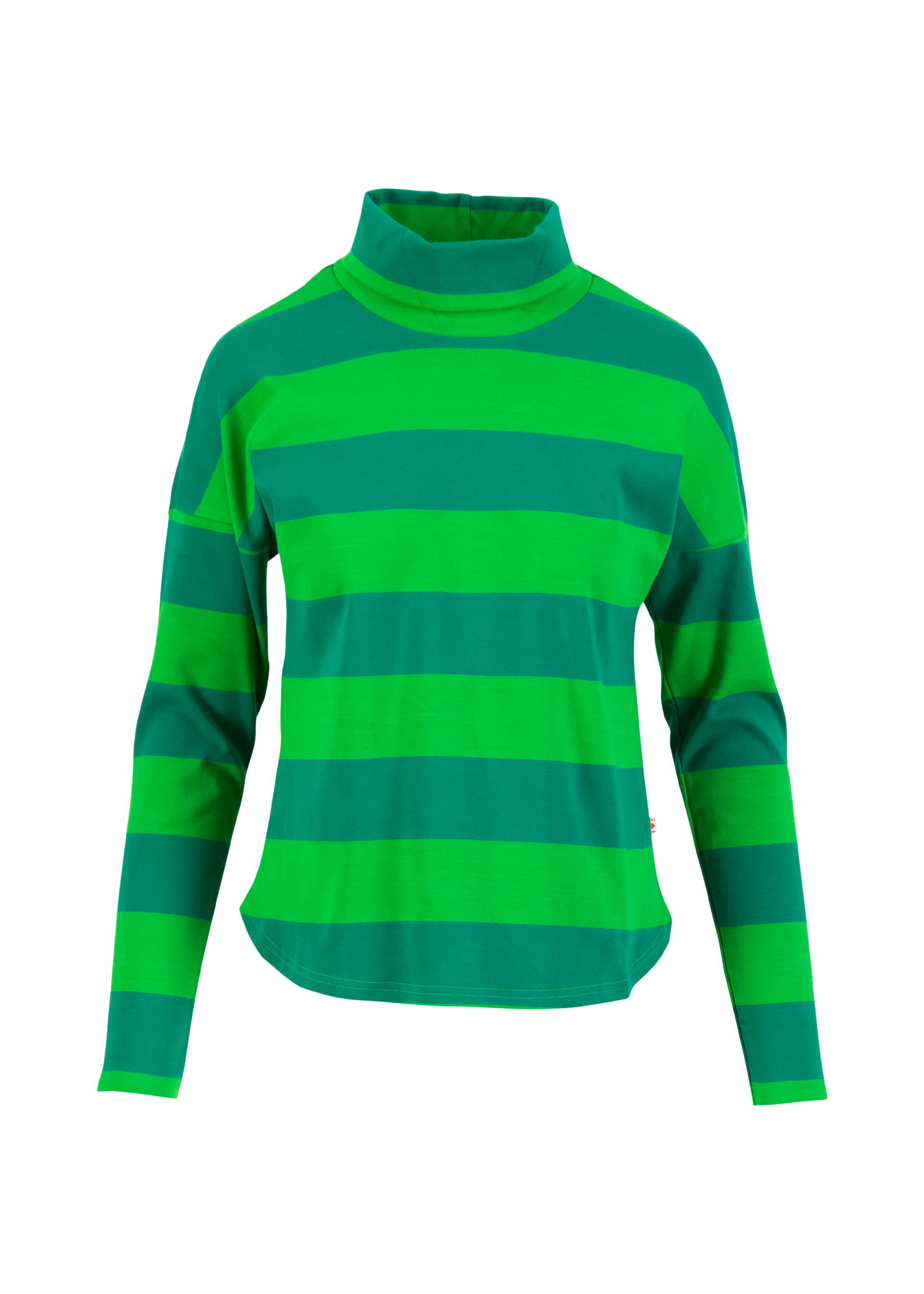 Streifenshirt Stereo Rainbow Turtle, moosy green stripes, Shirts, Grün