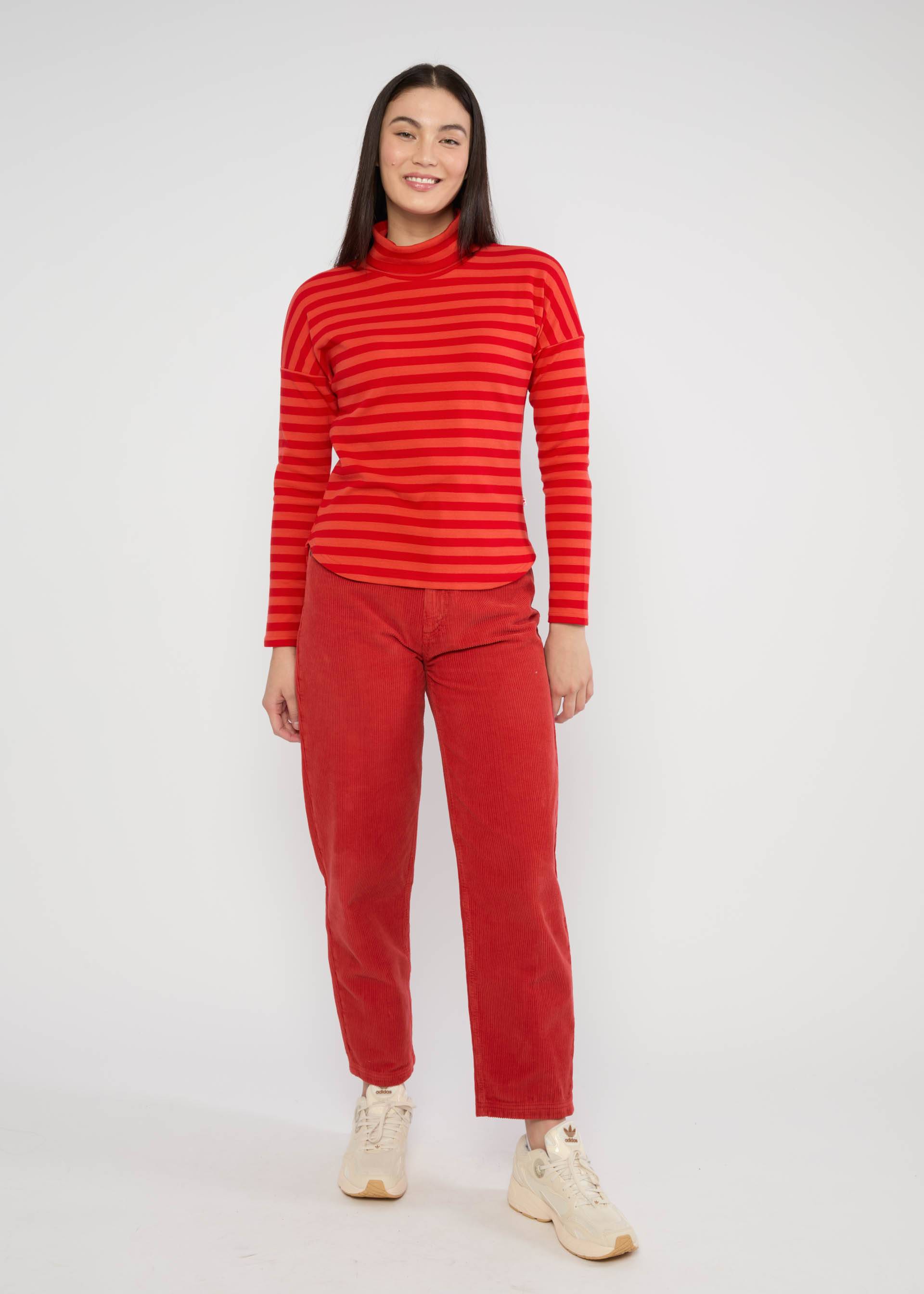 Streifenshirt Stereo Rainbow Turtle, wizardry red stripes, Shirts, Rot