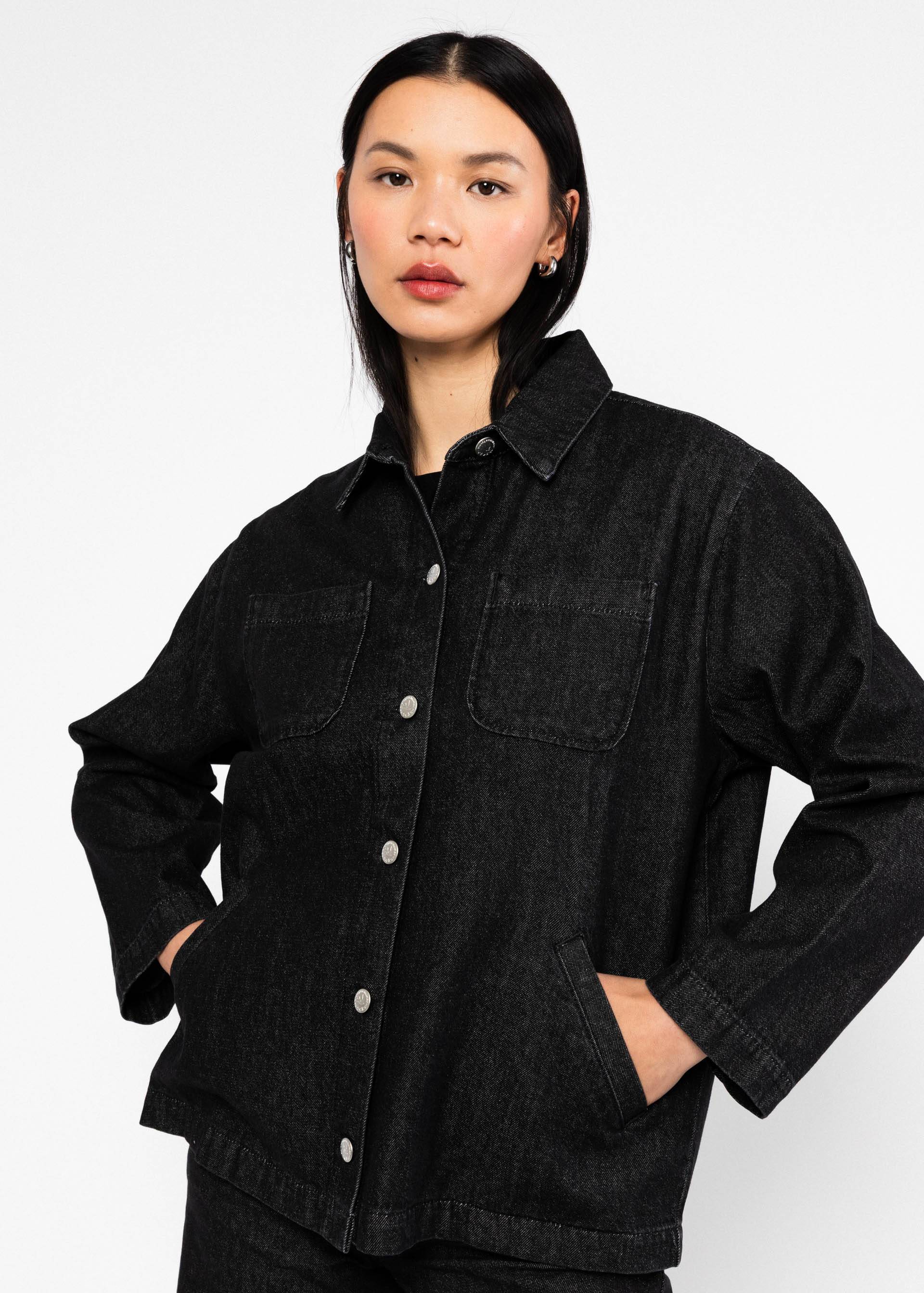 Hemdjacke Love Shack, midnight ash denim, Jacken & M&auml;ntel, Schwarz