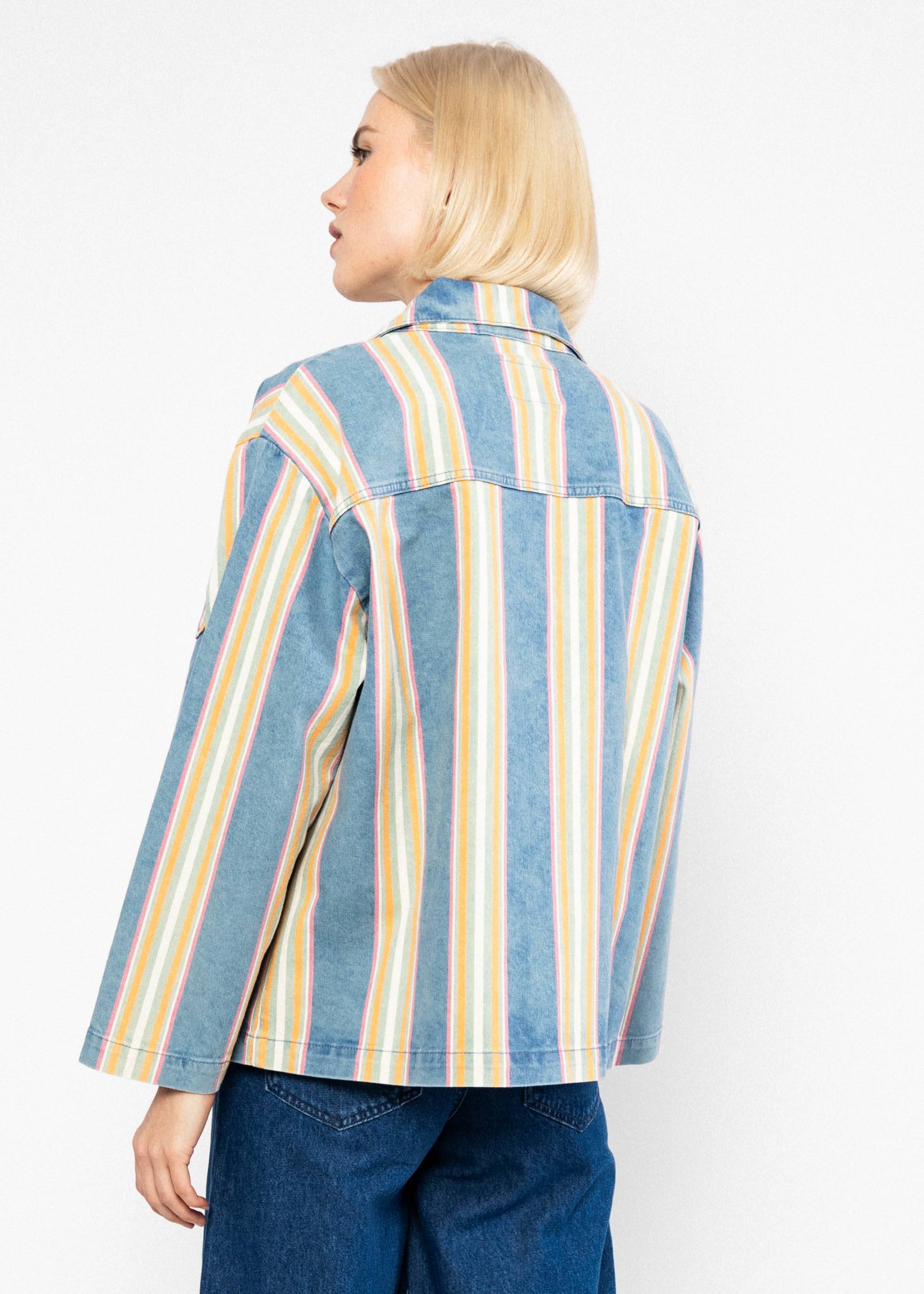 Hemdjacke Love Shack Marquee, summertime stripes, Jacken & M&auml;ntel, Blau