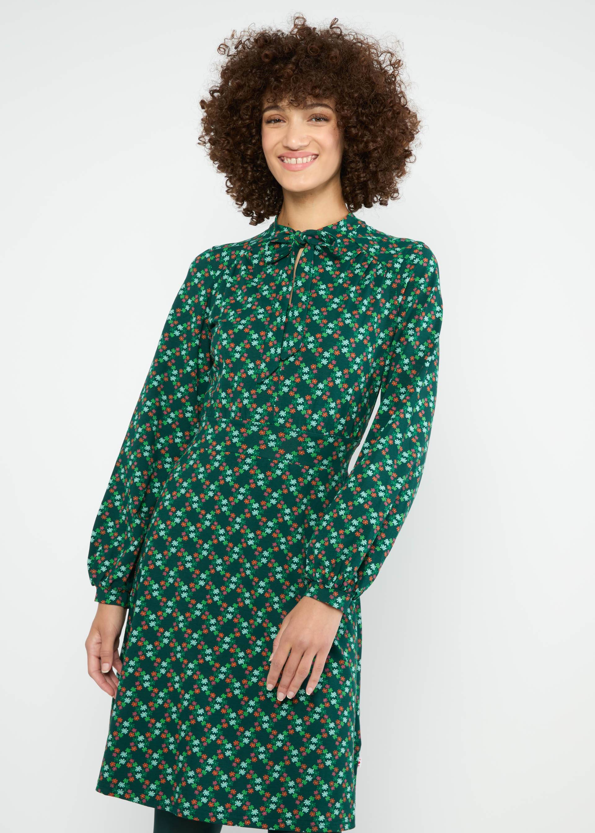 Jerseykleid Dancing  Serenity, shimmering night flower, Kleider, Grün