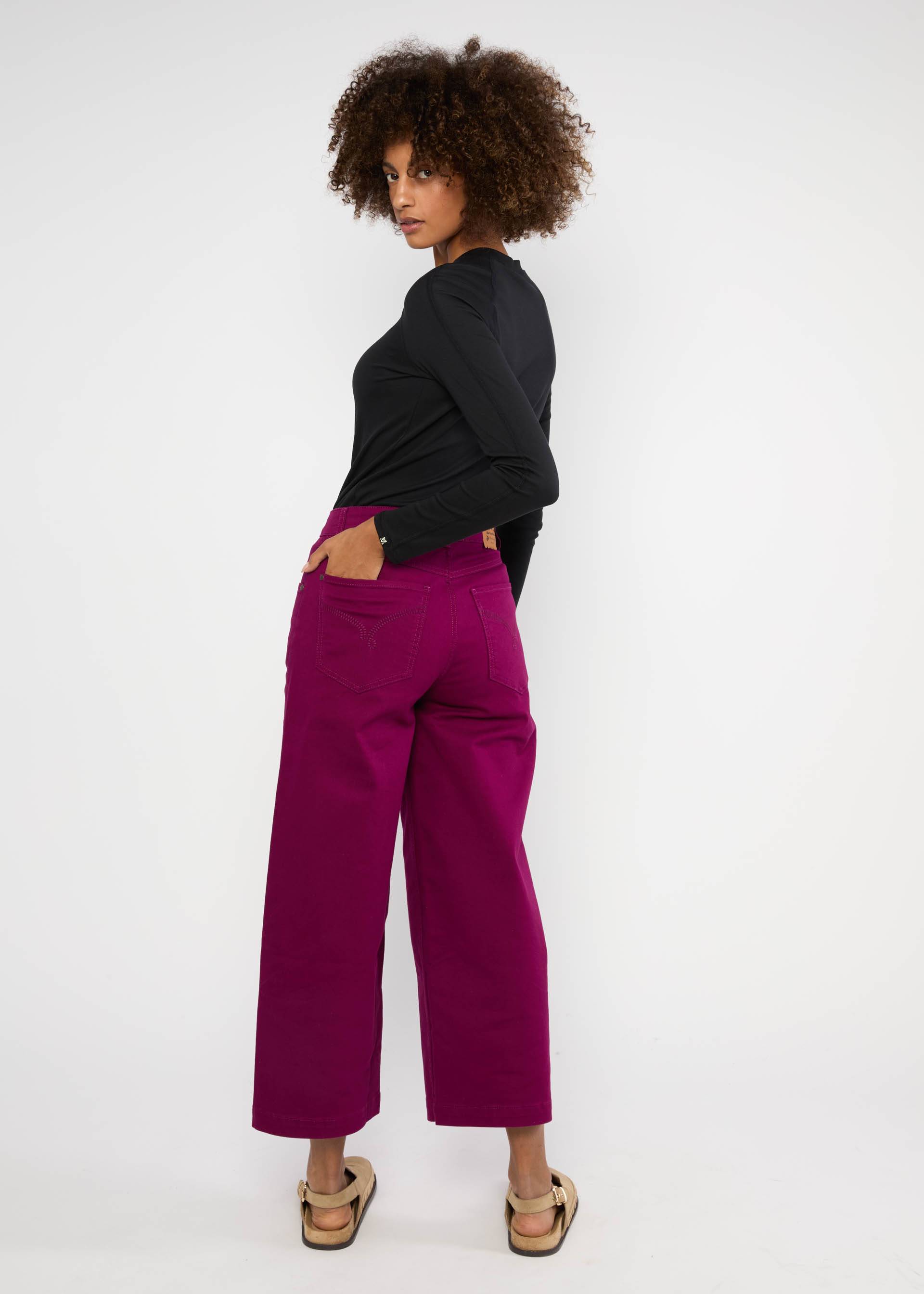 Culottes High Waist Culotte, my opulent purple, Trousers, Purple
