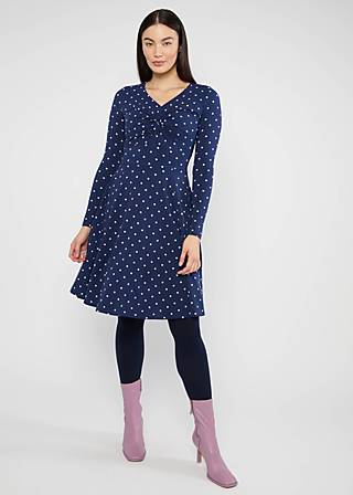 Jerseykleid Hot Knot, dreamy cute dot, Kleider, Blau